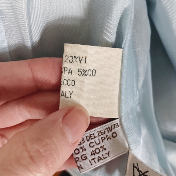 Vintage Italian Tweed Wool Boucle Blazer Jacket Lion Buttons - Picture 9 of 10